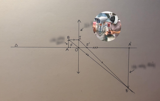 Nam sinh phát hiện ra sự tương đồng giữa lý thuyết thấu kính hội tụ với bà hàng xóm nhiều chuyện, quả là cách học thuộc vô cùng đơn giản - Hình 1