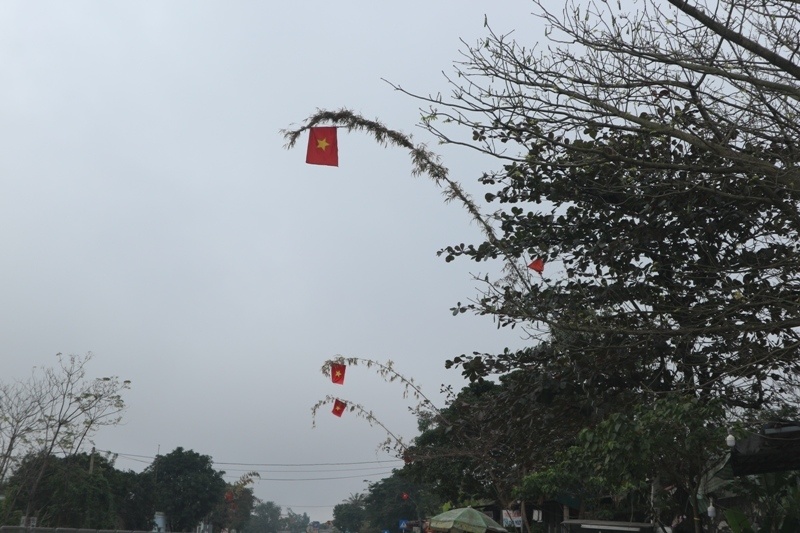 Nguy cơ mất an toàn giao thông trên QL1A khi cây nêu vươn ra đường - Hình 2