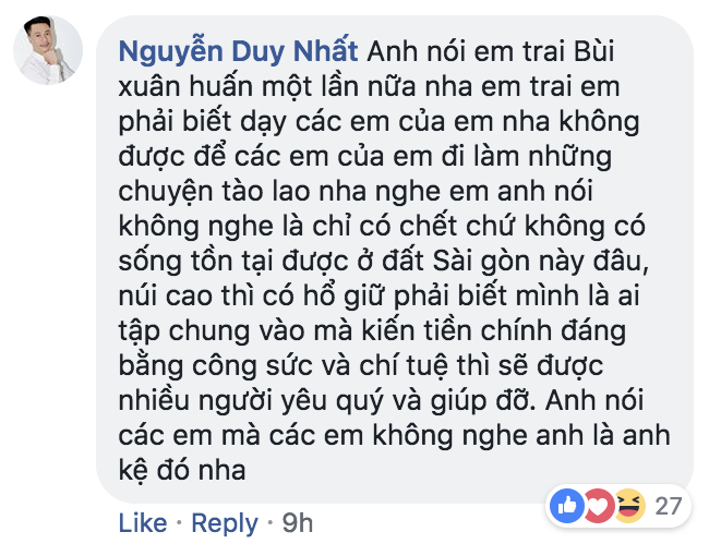 Huấn Hoa Hồng đăng status xin lỗi Nguyễn Sin vì đàn em RIP Facebook: Đời anh chưa biết xin lỗi ai bao giờ đâu... - Hình 6