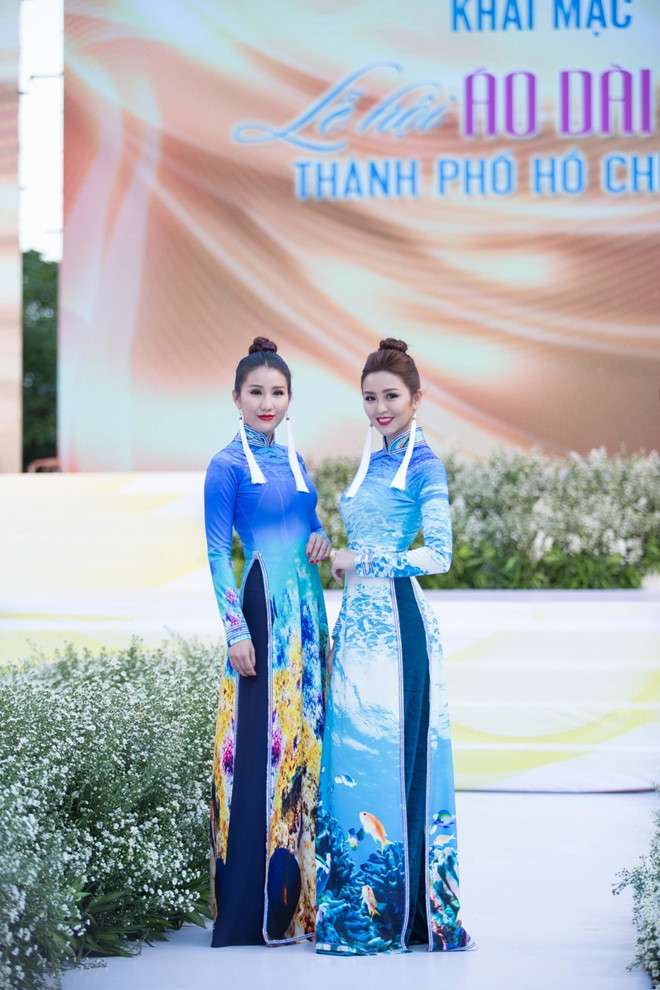 Rừng U Minh, hang động và biển xuất hiện trên tà áo dài Việt - Hình 5