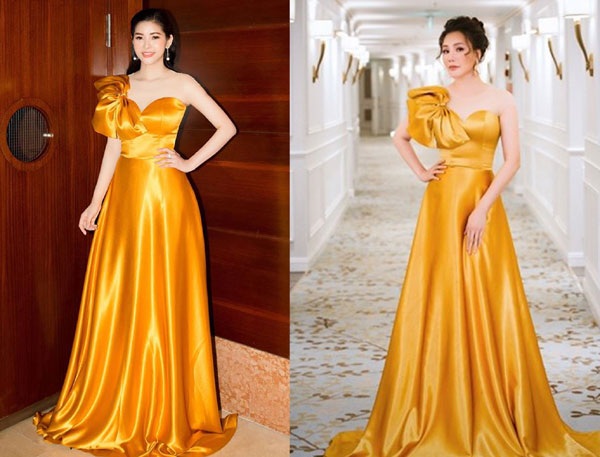 'Đụng hàng' váy áo, Á hậu Hoàng Dung vẫn đẹp nổi bật - Hình 1