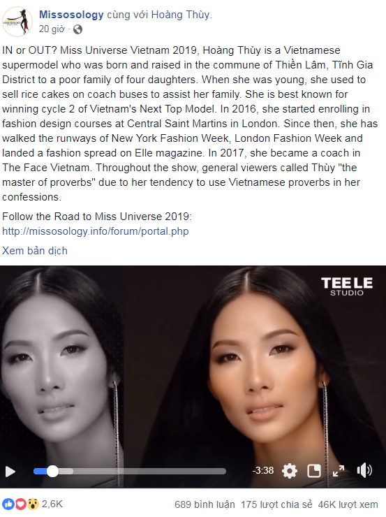 Sau khi được dự đoán đăng quang Miss Universe 2019, Hoàng Thùy nhận mưa lời khen từ fan sắc đẹp quốc tế - Hình 1