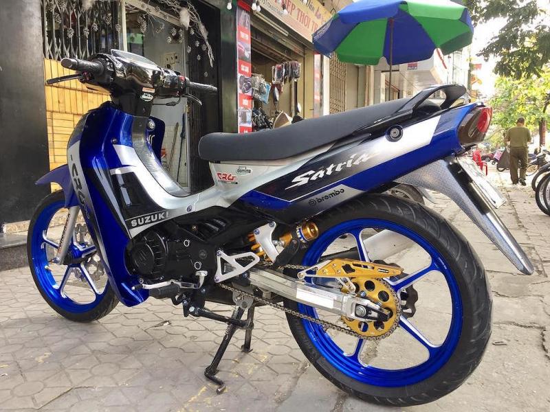 Suzuki Satria 120 xì po được độ kiểng, bắt mắt hơn - Hình 8