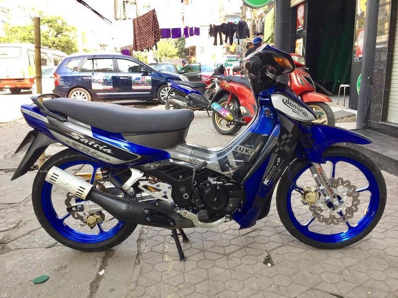 Suzuki Satria 120 xì po được độ kiểng, bắt mắt hơn - Hình 10