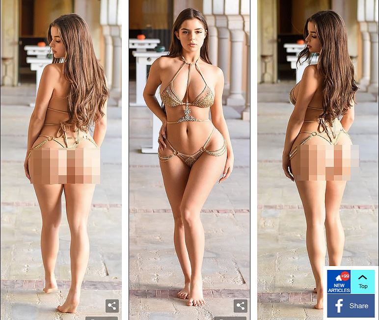 Demi Rose lại gây chao đảo với bikini màu nude bé xíu - Hình 6