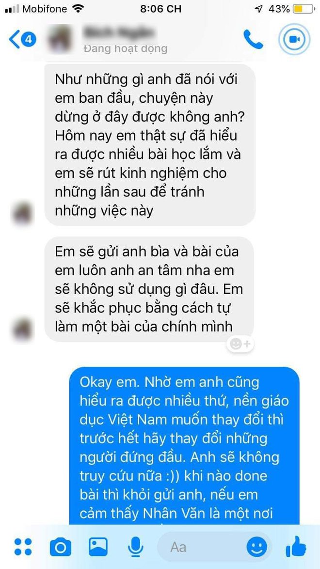 Nữ sinh trường cấp 3 nổi tiếng Sài Gòn bị tố đạo 80% bài luận của nam sinh Nhân Văn còn có thái độ lồi lõm thách thức - Hình 8