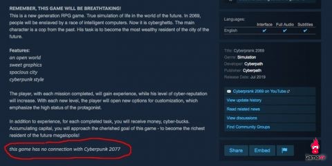 Chưa ra mắt, Cyberpunk 2077 đã xuất hiện hàng nhái ngay trên Steam - Hình 3