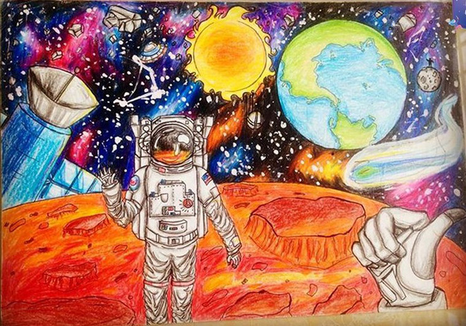 Khám phá Bức tranh vẽ về vũ trụ Với những màu sắc tuyệt vời
