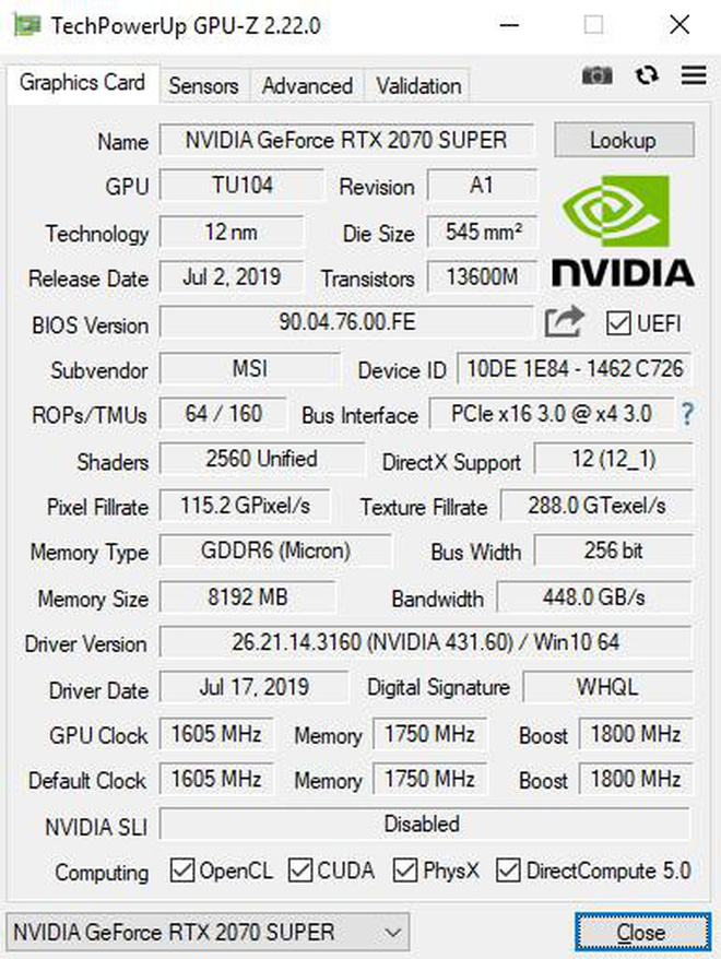 Trải nghiệm VGA chiến game MSI RTX 2070 SUPER GAMING X TRIO: Mát mẻ, mạnh mẽ sánh ngang RTX 2080 nhưng giá mềm hơn nhiều - Hình 7
