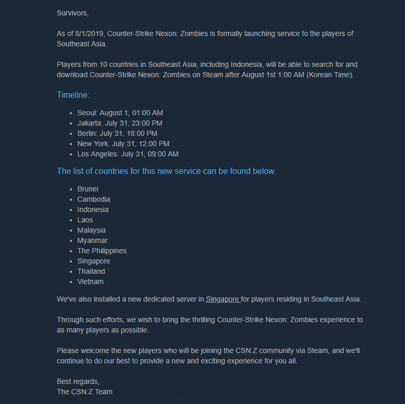 Counter-Strike Nexon: Zombies mở server Đông Nam Á, game thủ Việt rộng cửa trải nghiệm game - Hình 2