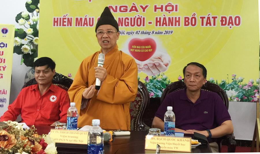 Gần 500 tăng ni sinh Học viên Phật giáo Việt Nam tham gia hiến máu cứu người - Hình 1