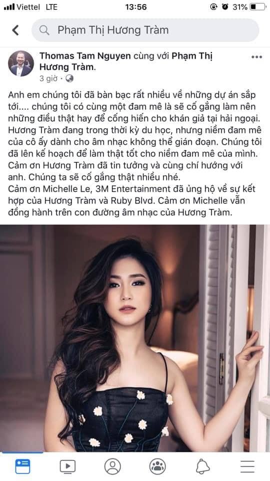 Tuyên bố tạm dừng sự nghiệp để đi du học, Hương Tràm mới đây kí luôn hợp đồng hát 5 năm tại Mỹ - Hình 2