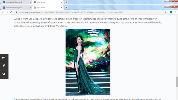 Trang chủ Miss World khen ngợi Tân hoa hậu Lương Thùy Linh - Hình 3