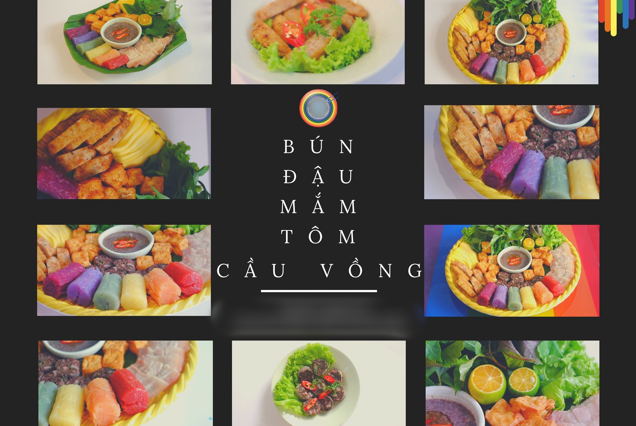 Ăn thử bún đậu mắm tôm phiên bản... cầu vồng: 10 điểm ngoại hình, 9 điểm healthy còn hương vị mỗi người một ý - Hình 1