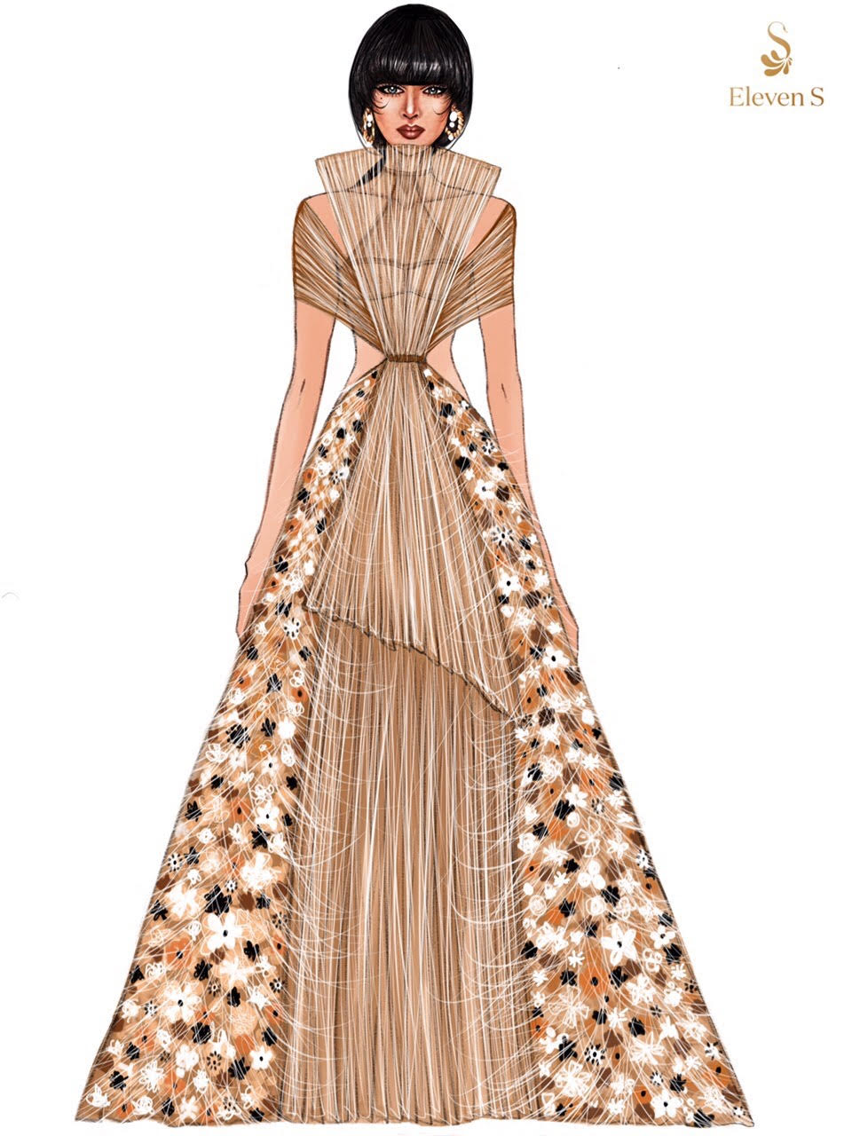 Cận cảnh bộ váy đạt Kỷ lục Việt Nam - Hình 1