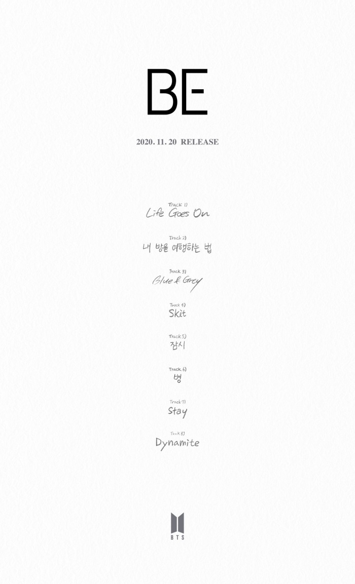 Muốn xem chữ viết tay của BTS thì cập nhật ngay tracklist chính thức album BE - Hình 2
