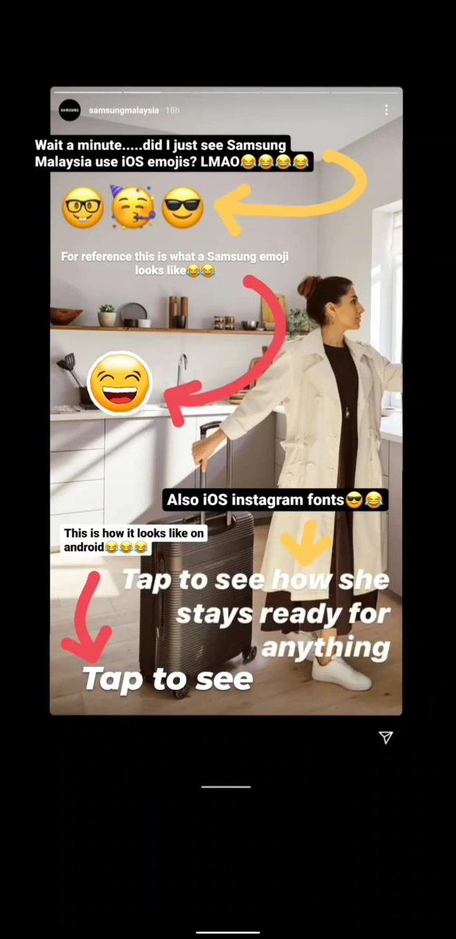 Instagram Samsung lại lộ hint dùng iPhone, cư dân mạng vừa thẳng tay cà khịa, vừa đặt nhiều nghi vấn - Hình 3