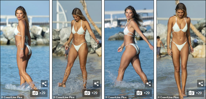 Arabella Chi nóng bỏng gây chao đảo với bikini bé xíu ở biển - Hình 2