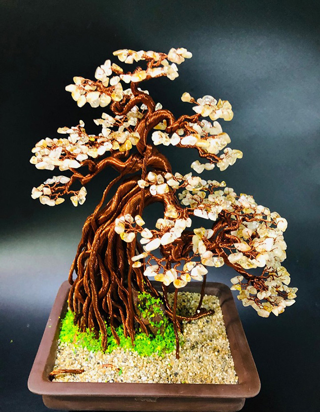 Siêu cây bonsai từ dây đồng, nhôm, đẹp như cây thật, giá bạc triệu - Hình 5