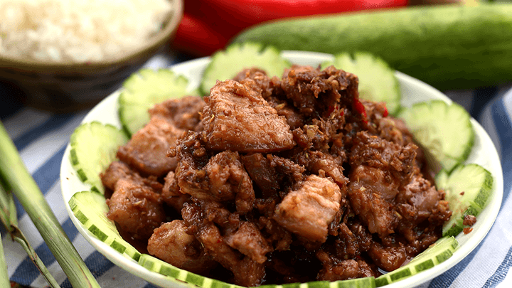 Thịt kho mắm ruốc - món ăn dân dã đậm đà - Hình 1