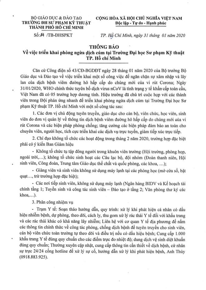 Viêm phổi Vũ Hán: Lãnh đạo trường ĐH không cho sinh viên nghỉ học nói gì? - Hình 2
