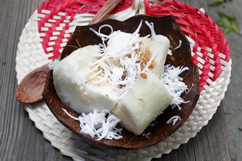 Cách làm món khoai mì hấp nước cốt dừa - Hình 1