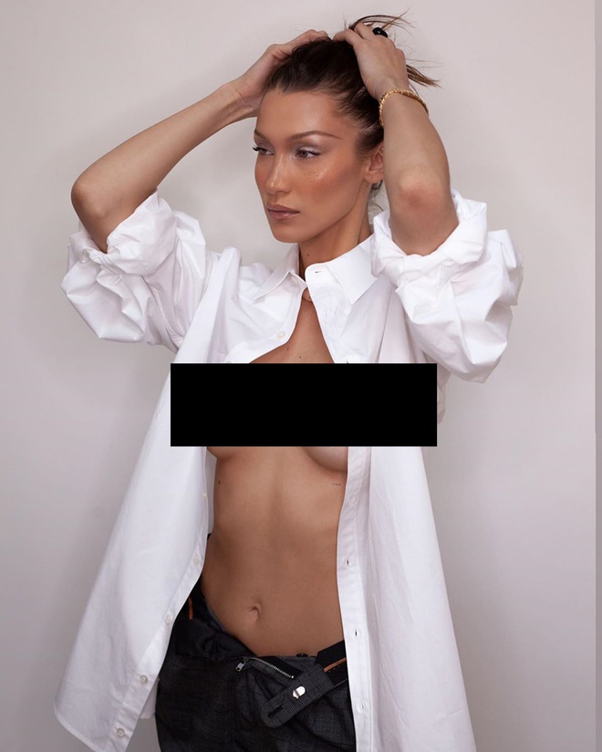 Bella Hadid nghiện đăng ảnh khoe vòng một - Hình 4