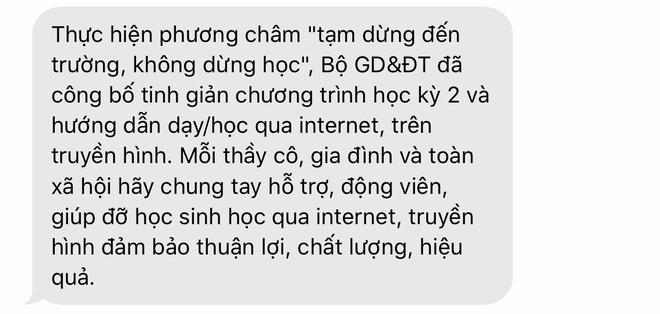 Bộ GD-ĐT nhắn tin cho toàn dân: Tạm dừng đến trường, không dừng việc học - Hình 1
