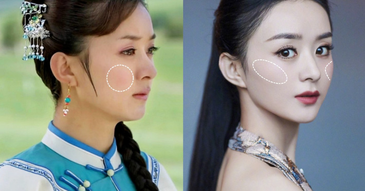 Học cách make up của Triệu Lệ Dĩnh, mặt tròn xoe bỗng thành V-line, nhan sắc 'nâng tầm' đáng kể - Hình 3