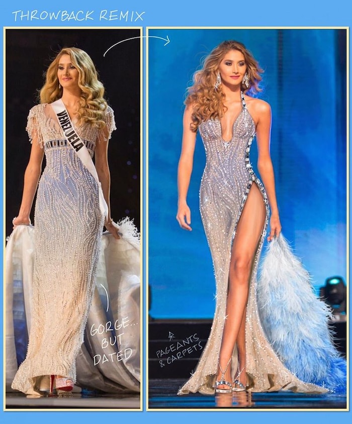 Váy dạ hội ở Miss Universe bị fan cắt chỉ may lại và cái kết khiến ...