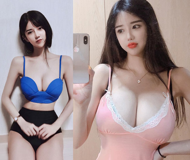 4 hot girl sexy bị nghi nâng ngực vì vòng 1 lớn, người chúi về phía trước - Hình 15