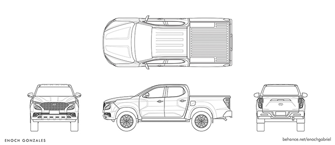 Hình ảnh xe bán tải Hyundai cực ngầu qua bản phác thảo - Ôtô - Việt Giải Trí