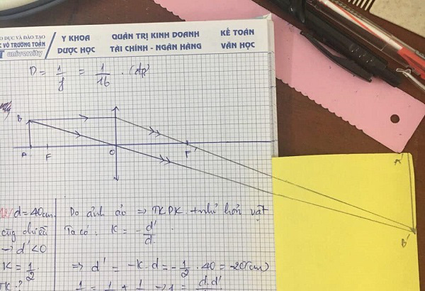 Bức ảnh khiến học sinh khóc thét giờ Vật lý: Vẽ thấu kính - Hình 3