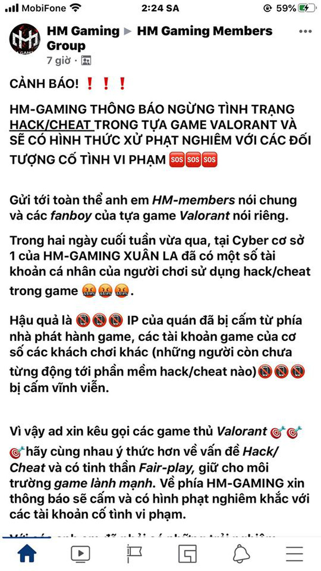 Đã có cyber game đầu tiên tại Hà Nội bị ban phần cứng do khách sử dụng hack trong Valorant - Hình 1