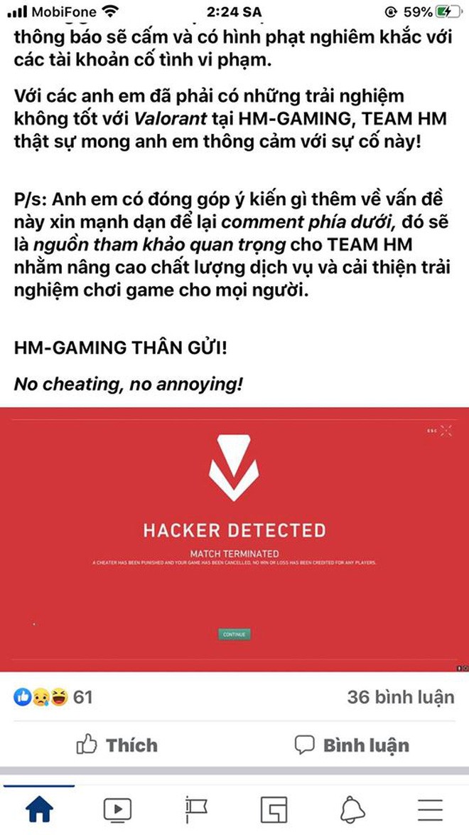 Đã có cyber game đầu tiên tại Hà Nội bị ban phần cứng do khách sử dụng hack trong Valorant - Hình 2