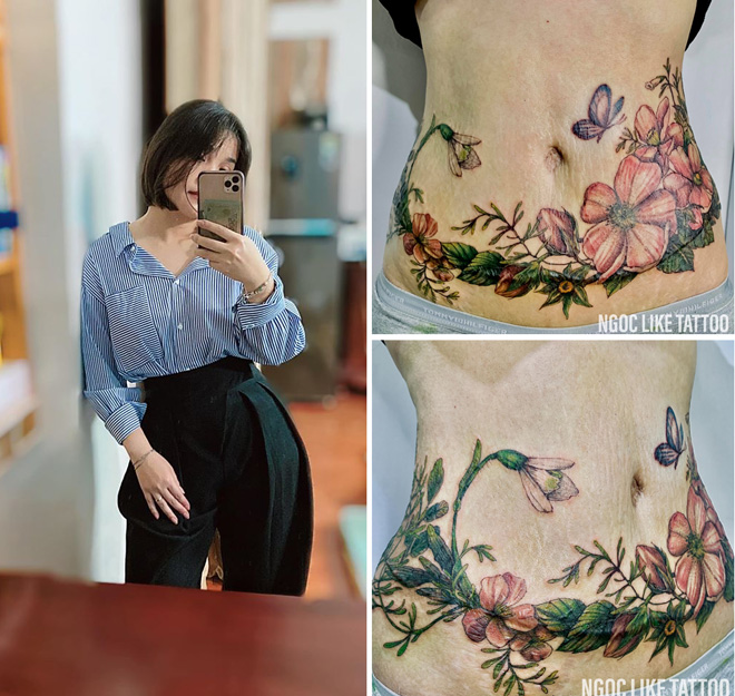 Mẹ 3 con ở Hà Nội cắn răng đi xăm 15 tiếng và cái kết bất ngờ - Hình 1