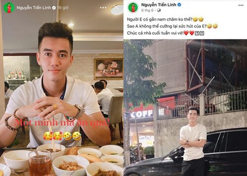 Tiến Linh than thở vì đi ăn một mình - Hình 2