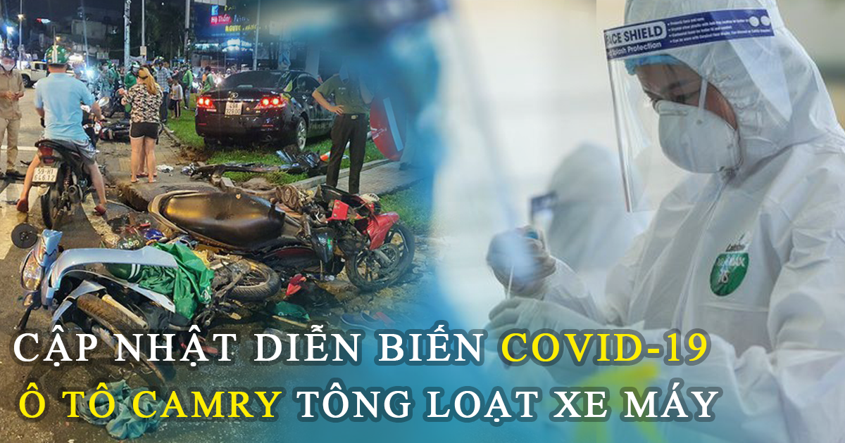 Thêm 3 ca tử vong;Ô tô Camry tông một loạt xe máy - Hình 2
