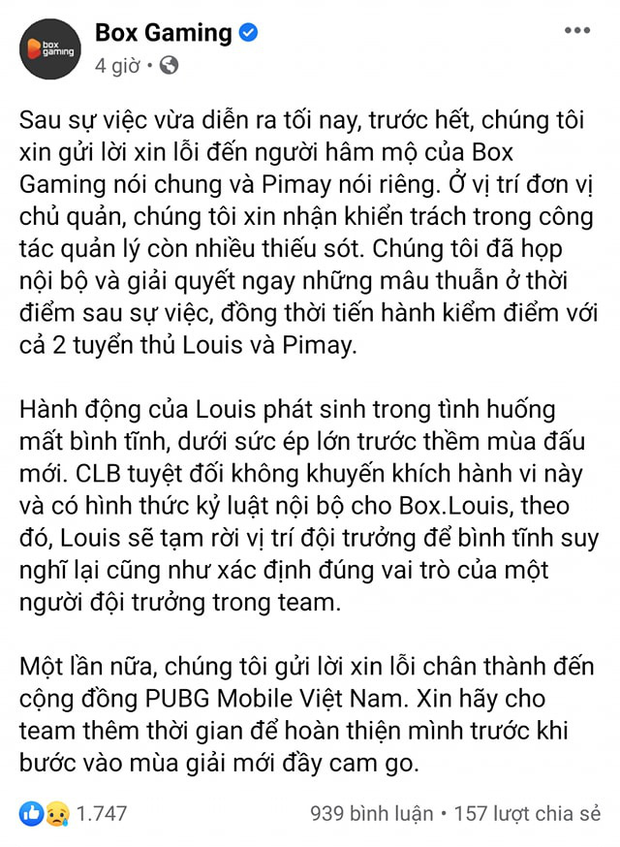 Biến căng: Đội trưởng BOX Gaming PUBG Mobile tung chưởng đấm sấp mặt đồng đội ngay trên sóng livestream - Hình 3