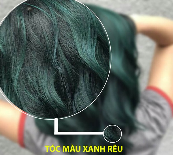 Thuốc nhuộm tóc màu xanh rêu đen rêu nâu rêu rêu khói không tẩy kèm trợ  dưỡng găng tay  Shopee Việt Nam