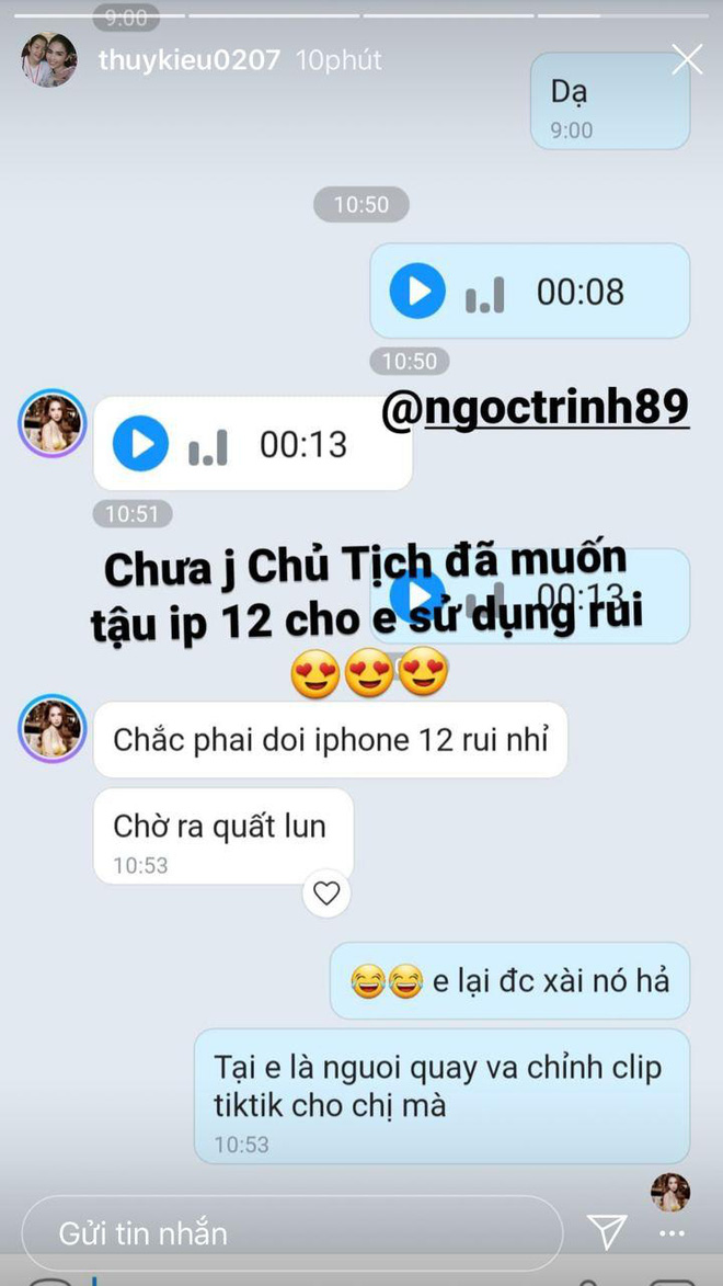 Iphone 12 còn chưa ra mắt mà Ngọc Trinh đã nhăm nhe sắm cho trợ lý Thuý Kiều dùng, yêu chiều thế là cùng! - Hình 1