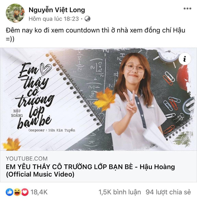 Mũi trưởng Long share MV Hậu Hoàng mà lượt like còn gấp đôi chính chủ, sức hút khủng là đây! - Hình 2