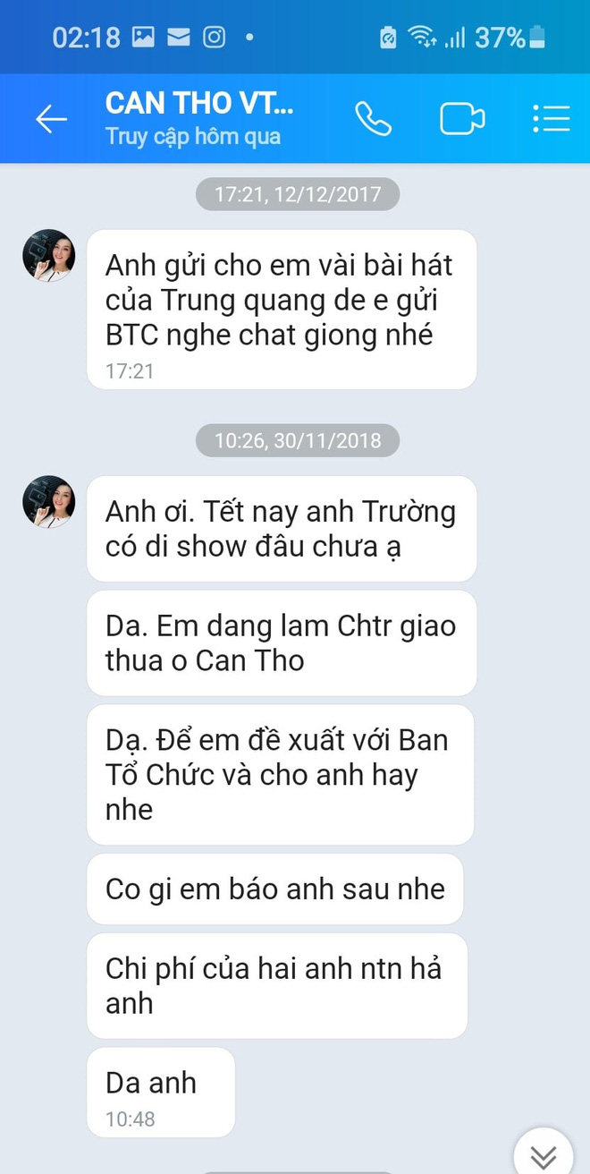 Quản lý Đan Trường bị tố lật show tại Cần Thơ | Vì không được thêm ca sĩ Trung Quang - Hình 4