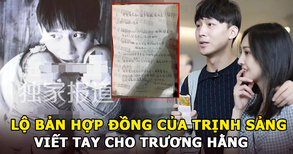 Trịnh Sảng viết hợp đồng với những yêu cầu quá quắt buộc Trương Hằng phải tuân thủ - Hình 5