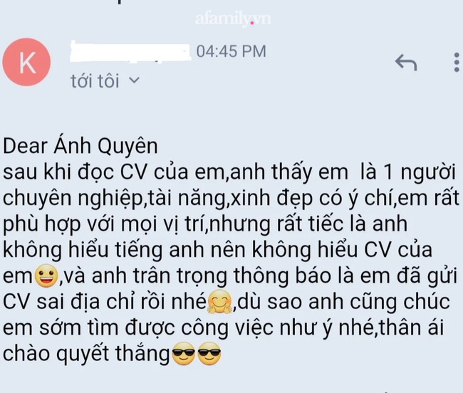 Em tài năng, xinh đẹp nhưng em gửi sai địa chỉ CV rồi: Chuyện gửi nhầm hồ sơ xin việc và cái kết bất ngờ khiến ai nấy cười nghiêng ngả - Hình 1