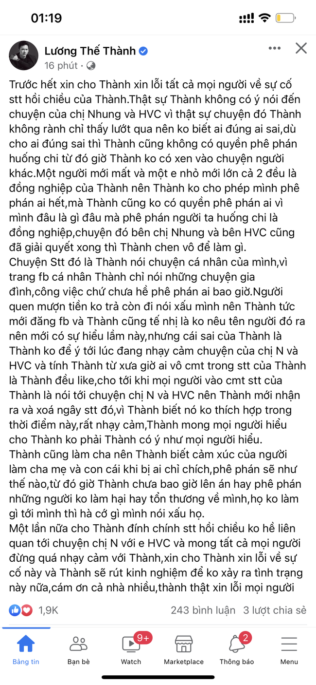 Vạ miệng vụ Hồ Văn Cường, Lương Thế Thành gặp quả báo khi bị CĐM thẳng tay chiếu sao kê - Hình 4