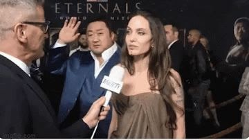 Angelina Jolie và Ma Dong Seok mải mê nói chuyện, bơ đẹp phóng viên khiến netizen thích thú - Hình 1