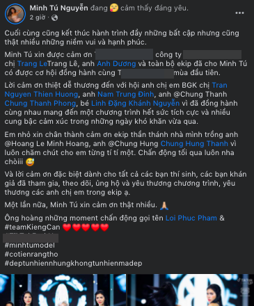 Hoàng Thùy bị chửi mất dạy vì nghi chơi xấu Minh Tú, đăng status đạo lý gây xôn xao - Hình 3