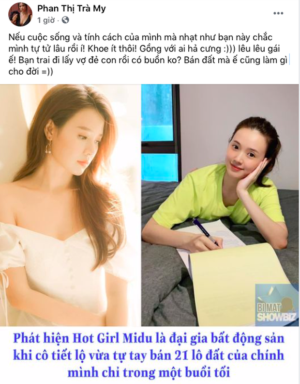 Trà My mắng Midu bán đất ế, thích đóng vai nạn nhân khi bị Phan Thành bỏ vì khát 1 tấm chồng - Hình 2