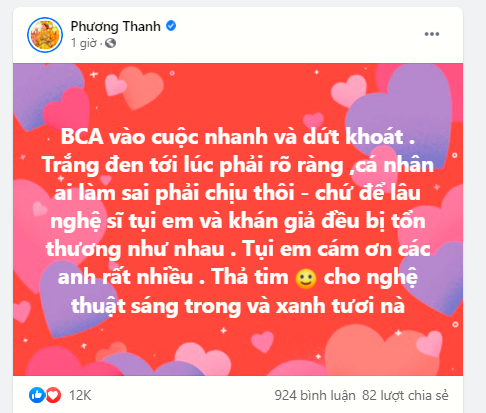 Phương Thanh gây chú ý với phát ngôn khi Bộ Công An điều tra ăn chặn từ thiện - Hình 2